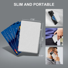 RFID Blocking Wallet Minimalist Slim Card Holder for Magsafe with Adjustable Stand, Metal Pop Up Magnetic Wallet  for Men TOYFID-1