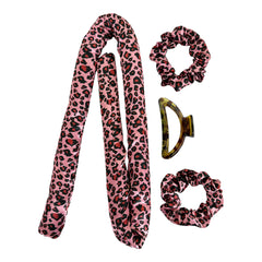 MR 4Pcs Heatless Curling Set – Satin Heatless Hair Curler Rod with Scrunchies