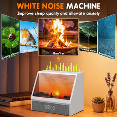 Sunrise Alarm Clock Wake-Up Light White Noise Bluetooth Connectivity Remote Button Control Natural Sound Sunrise Sunset Simulation Adjustable Brightness Christmas Birthday Gift for Friend