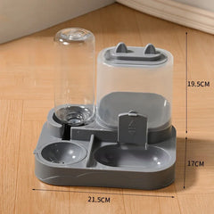 Large Capacity Gravity-Fed Automatic Feeder Dog Cat Food Bowl with Water Dispenser Pet Food Storage Dispenser Pet Supplies