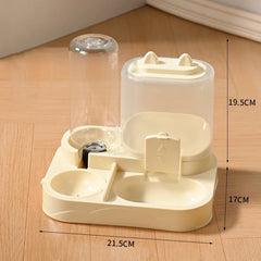 Large Capacity Gravity-Fed Automatic Feeder Dog Cat Food Bowl with Water Dispenser Pet Food Storage Dispenser Pet Supplies