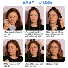 MR 4Pcs Heatless Curling Set – Satin Heatless Hair Curler Rod with Scrunchies