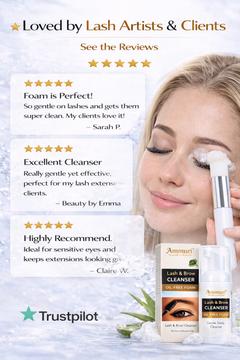 Eyelash Extension Shampoo & Lash Brow Cleansing Kit | Ammuri
