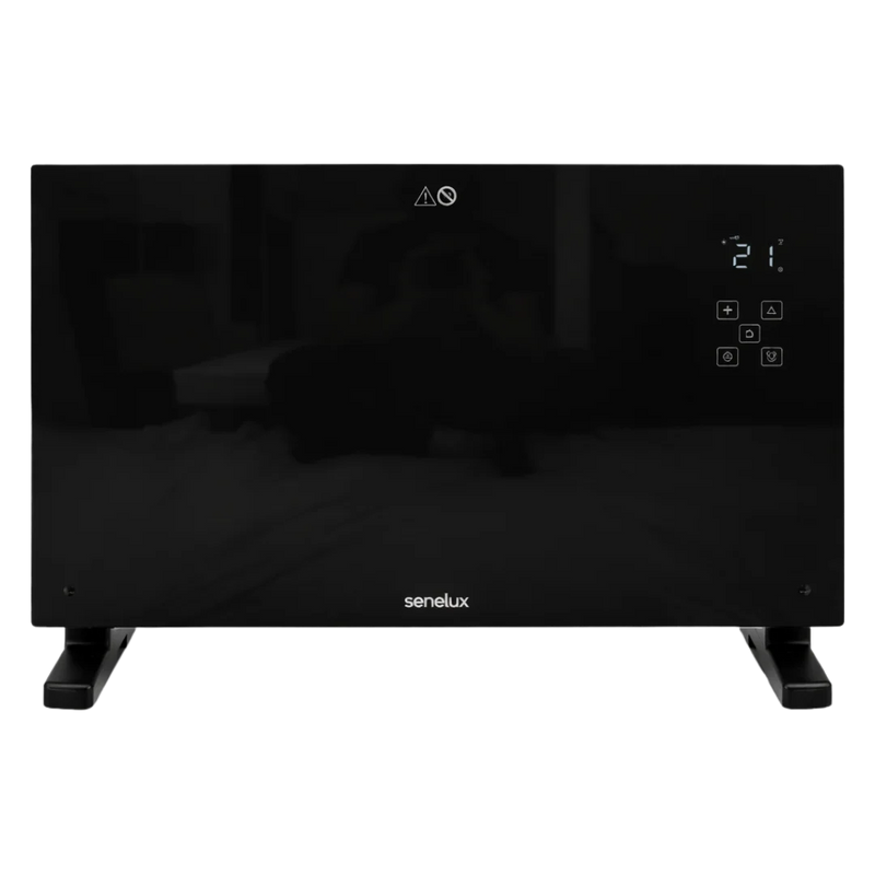 Black Glass Panel Heater with Wifi Controls