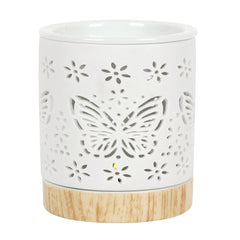 White Butterfly Design Oil & Wax Melt Burner