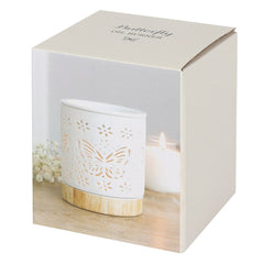 White Butterfly Design Oil & Wax Melt Burner