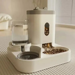 EF Automatic Feeder Cat Dog Food Bowl with Water Fountain Pet Large Capacity Raised Stand Dish Bowl for Cat Drinker Accessorie