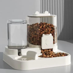 EF Automatic Feeder Cat Dog Food Bowl with Water Fountain Pet Large Capacity Raised Stand Dish Bowl for Cat Drinker Accessorie