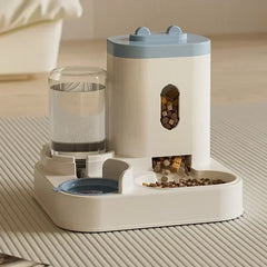 EF Automatic Feeder Cat Dog Food Bowl with Water Fountain Pet Large Capacity Raised Stand Dish Bowl for Cat Drinker Accessorie