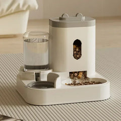 EF Automatic Feeder Cat Dog Food Bowl with Water Fountain Pet Large Capacity Raised Stand Dish Bowl for Cat Drinker Accessorie