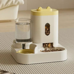 EF Automatic Feeder Cat Dog Food Bowl with Water Fountain Pet Large Capacity Raised Stand Dish Bowl for Cat Drinker Accessorie
