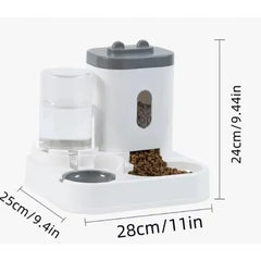 EF Automatic Feeder Cat Dog Food Bowl with Water Fountain Pet Large Capacity Raised Stand Dish Bowl for Cat Drinker Accessorie