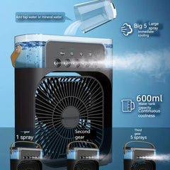 NNETM Portable Humidifier Fan AIr Conditioner Household Small Air Cooler
