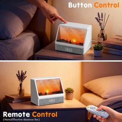 Sunrise Alarm Clock Wake-Up Light White Noise Bluetooth Connectivity Remote Button Control Natural Sound Sunrise Sunset Simulation Adjustable Brightness Christmas Birthday Gift for Friend